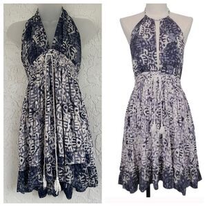 FREE PEOPLE Dress Women Medium Mini Halter Open Back